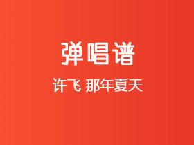 许飞《那年夏天》吉他谱C调吉他弹唱谱