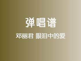 邓丽君《眼泪中的爱》吉他谱C调吉他弹唱谱