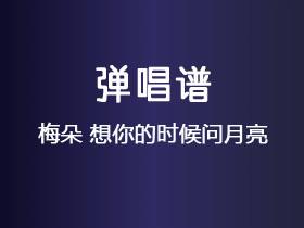 梅朵《想你的时候问月亮》吉他谱G调吉他弹唱谱