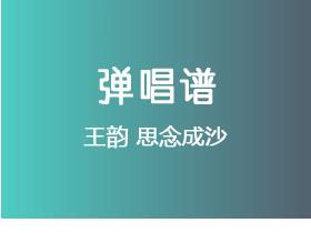 王韵《思念成沙》吉他谱C调吉他弹唱谱