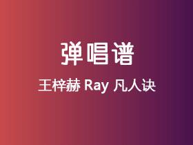 王梓赫Ray《凡人诀》吉他谱C调吉他弹唱谱