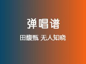 田馥甄《无人知晓》吉他谱C调吉他弹唱谱