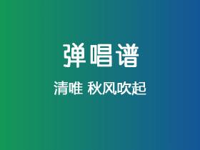 清唯《秋风吹起》吉他谱G调吉他弹唱谱
