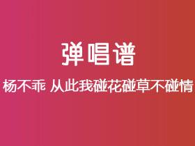杨不乖《从此我碰花碰草不碰情》吉他谱C调吉他弹唱谱