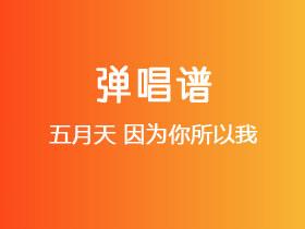 五月天《因为你所以我》吉他谱C调吉他弹唱谱