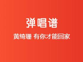 黄绮珊《有你才能回家》吉他谱C调吉他弹唱谱