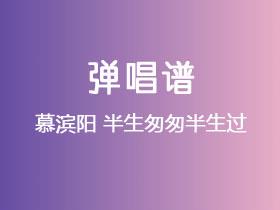 慕滨阳《半生匆匆半生过》吉他谱C调吉他弹唱谱