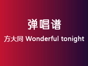 方大同《Wonderful tonight》吉他谱G调吉他弹唱谱