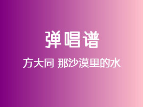 方大同《那沙漠里的水》吉他谱G调吉他弹唱谱