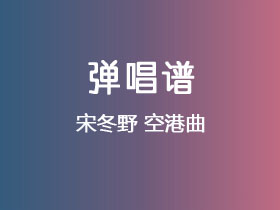 宋冬野《空港曲》吉他谱C调吉他弹唱谱