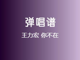 王力宏《你不在》吉他谱G调吉他弹唱谱