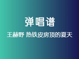 王赫野《热铁皮房顶的夏天》吉他谱C调吉他弹唱谱