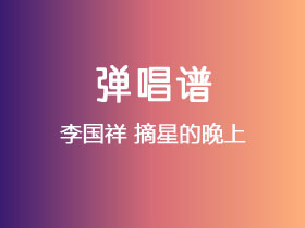 李国祥《摘星的晚上》吉他谱G调吉他弹唱谱