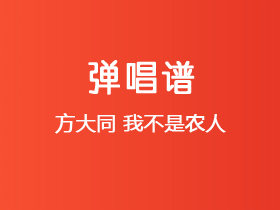 方大同《我不是农人》吉他谱C调吉他弹唱谱