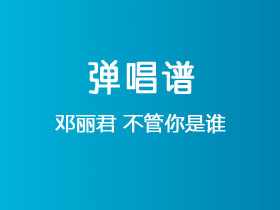 邓丽君《不管你是谁》吉他谱G调吉他弹唱谱