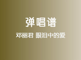 邓丽君《眼泪中的爱》吉他谱C调吉他弹唱谱