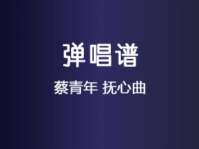 蔡青年《抚心曲》吉他谱C调吉他弹唱谱