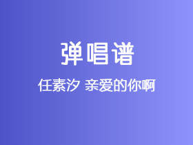 任素汐《亲爱的你啊》吉他谱G调吉他弹唱谱