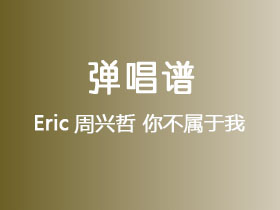 Eric周兴哲《你不属于我》吉他谱G调吉他弹唱谱