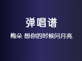 梅朵《想你的时候问月亮》吉他谱G调吉他弹唱谱