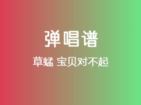 草蜢《宝贝对不起》吉他谱G调吉他弹唱谱