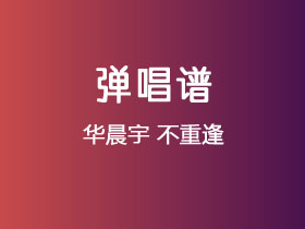 华晨宇《不重逢》吉他谱C调吉他弹唱谱