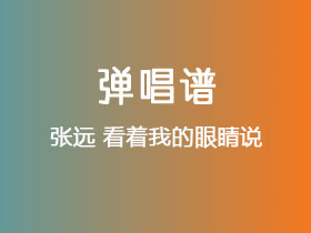 张远《看着我的眼睛说》吉他谱G调吉他弹唱谱