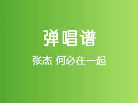 张杰《何必在一起》吉他谱G调吉他弹唱谱