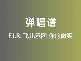 F.I.R.飞儿乐团《你的微笑》吉他谱G调吉他弹唱谱