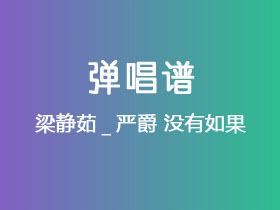 梁静茹_严爵《没有如果》吉他谱C调吉他弹唱谱