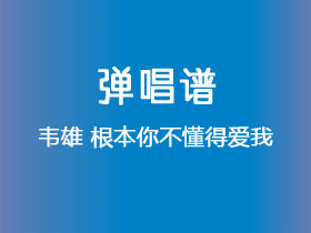 韦雄《根本你不懂得爱我》吉他谱C调吉他弹唱谱