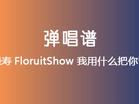 福禄寿FloruitShow《我用什么把你留住》吉他谱G调吉他弹唱谱