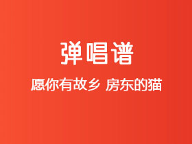 愿你有故乡《房东的猫》吉他谱C调吉他弹唱谱