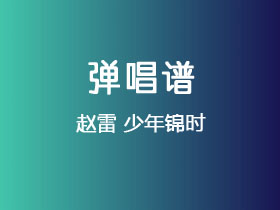 赵雷《少年锦时》吉他谱C调吉他弹唱谱