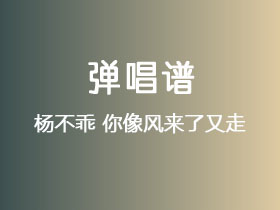杨不乖《你像风来了又走》吉他谱G调吉他弹唱谱