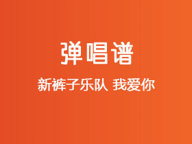 新裤子乐队《我爱你》吉他谱C调吉他弹唱谱