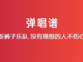 新裤子乐队《没有理想的人不伤心》吉他谱C调吉他弹唱谱