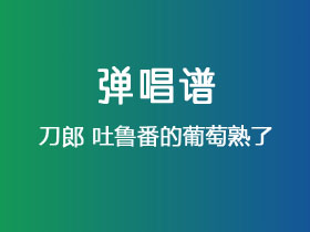 刀郎《吐鲁番的葡萄熟了》吉他谱C调吉他弹唱谱