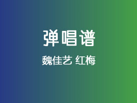 魏佳艺《红梅》吉他谱C调吉他弹唱谱