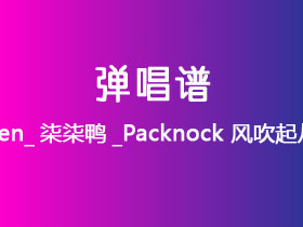 seven_柒柒鸭_Packnock《风吹起从前》吉他谱C调吉他弹唱谱