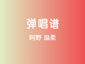 阿野《温柔》吉他谱C调吉他弹唱谱