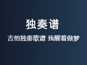 张学友《我醒着做梦》吉他谱G调吉他指弹独奏谱