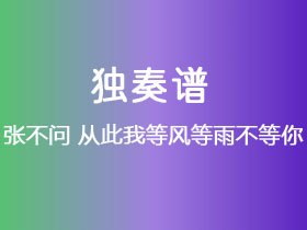 张不问《从此我等风等雨不等你》吉他谱C调吉他弹唱谱