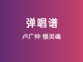 卢广仲《慢灵魂》吉他谱G调吉他弹唱谱