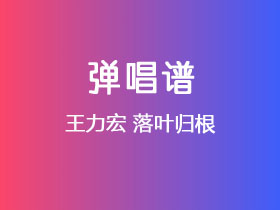 王力宏《落叶归根》吉他谱G调吉他弹唱谱