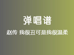 赵传《我很丑可是我很温柔》吉他谱C调吉他弹唱谱