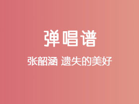 张韶涵《遗失的美好》吉他谱C调吉他弹唱谱