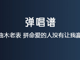 曲木老表《拼命爱的人没有让我赢》吉他谱C调吉他弹唱谱