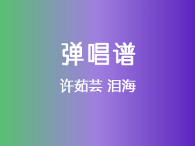 许茹芸《泪海》吉他谱C调吉他弹唱谱
