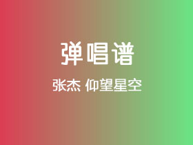 张杰《仰望星空》吉他谱G调吉他弹唱谱